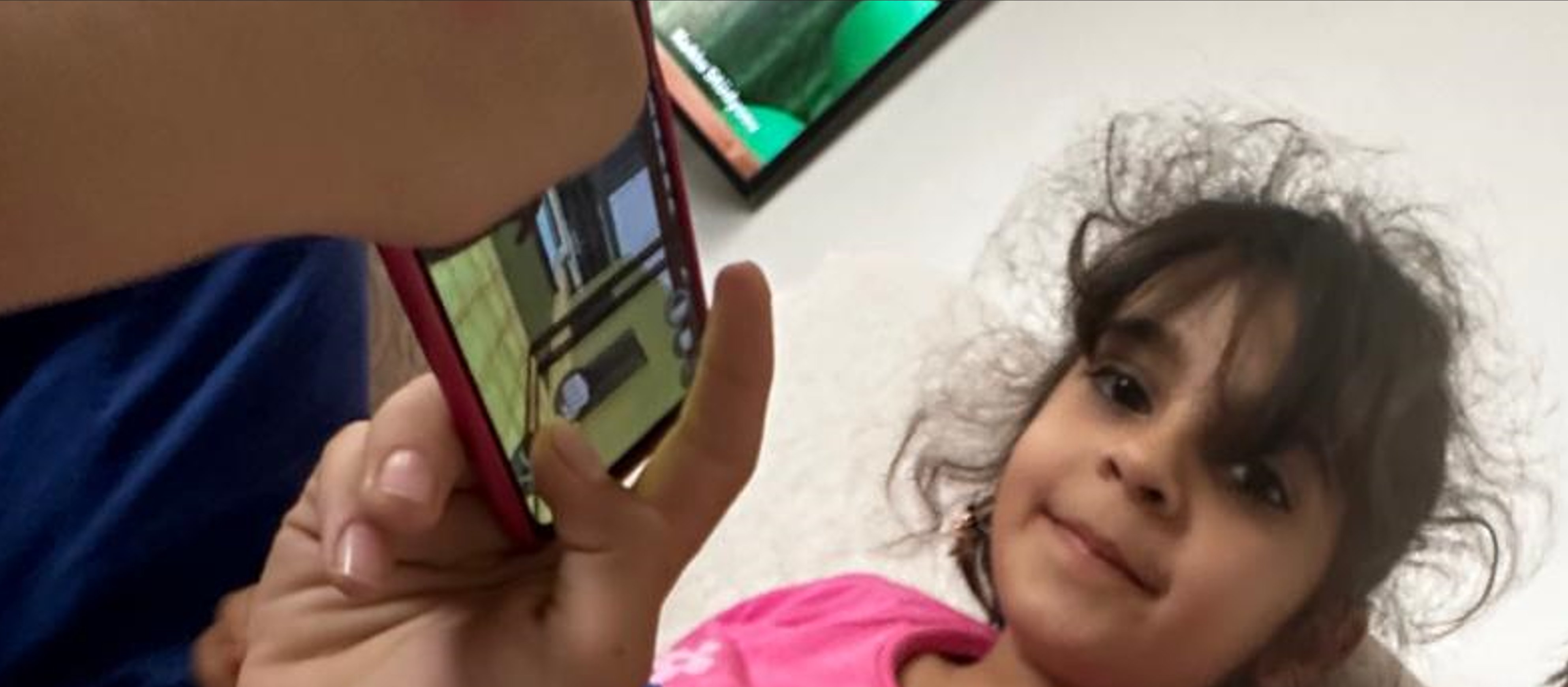 With a phone